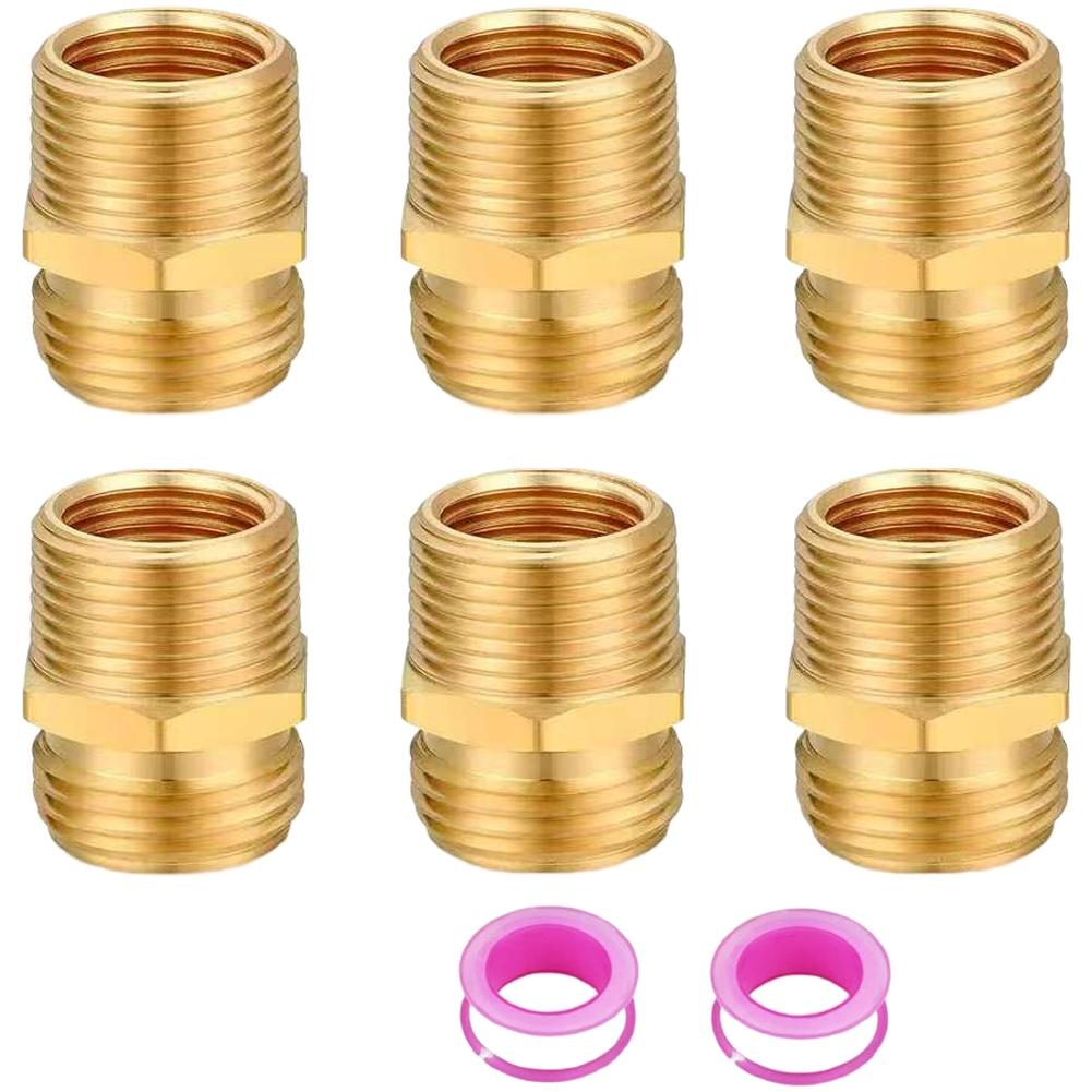 Connecteur de Plomberie Connecteur en Laiton Tuyauterie Flexible Nécessités Finition Dorée Minimisation des Fuites 1 2NPT Femelle Pour Tuyaux d'Arrosage