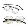 Glasses Polygonal Thin Frame Trend Metal Flat Mirror Women