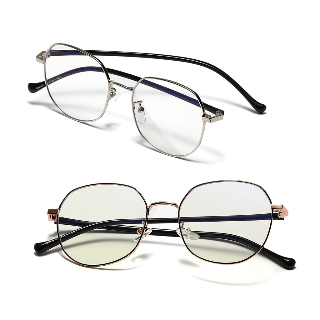 Glasses Polygonal Thin Frame Trend Metal Flat Mirror Women