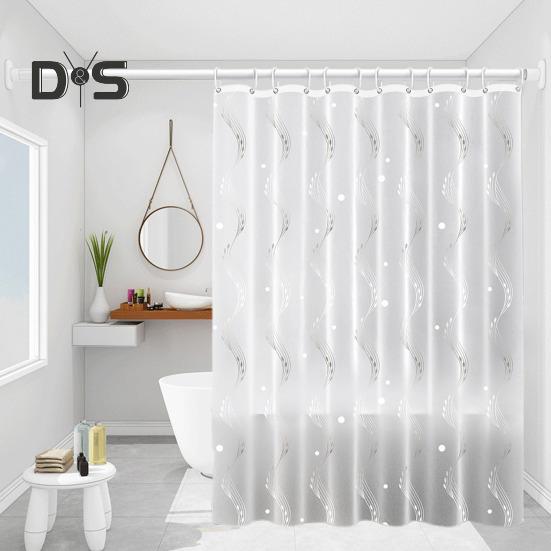 Shower Curtain with Hooks Waterproof Tear-Proof Easy To Clean Different Printings Quick Dry Light-penetrating Mold-proof Shower Liner