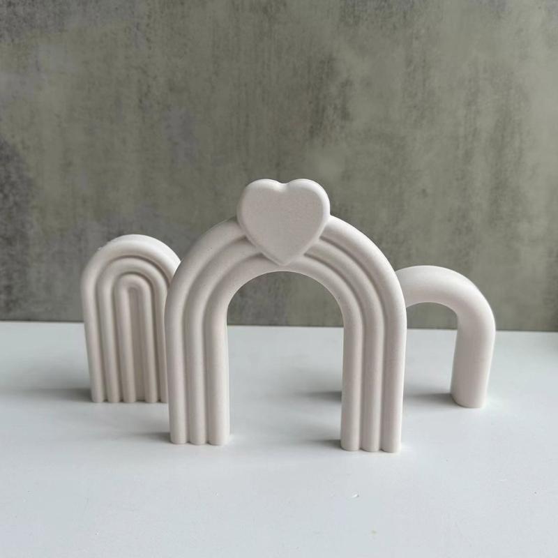 Arch Shaped Silicone Mold Handmade Scented Candle Table Ornament Mould Non-stick
