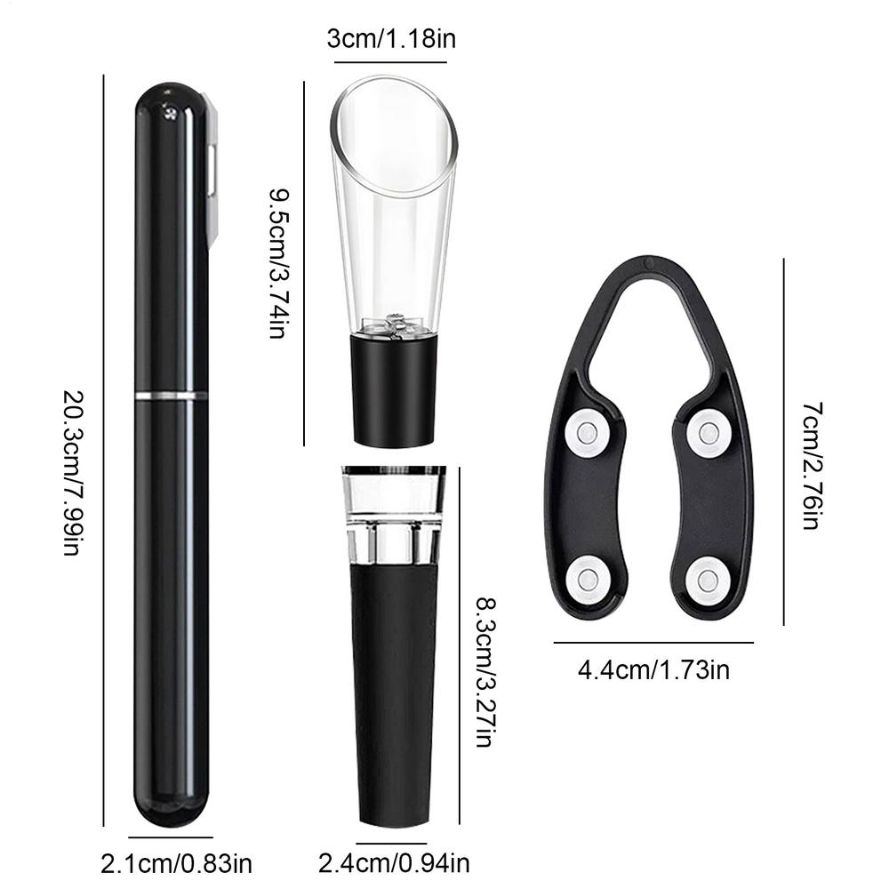 Wine Opener Portable Cork Remover Tool Air Pressure Pump Wine Bottle Opener For Travel Bar Bartender Kitchen Apartment