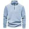 Men's Versatile Zip-Up Stand Collar Fleece Sweatshirt for Autumn/Winter