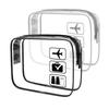 Clear Makeup Bag with Zippers Transparent Organizer Cosmetic Bags for Vacation Business Trip Airport Bathroom