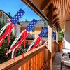 American Flag with Weatherproof Light Independence Day Wind Flag Polyester Patriotic Outdoor