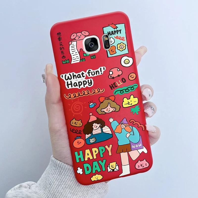 For Samsung Galaxy S7 S7Edge Case Soft TPU Silicone Cover Cute Astronaut Panda Phone Case For Samsung S7 S 7 Edge Coque Funda