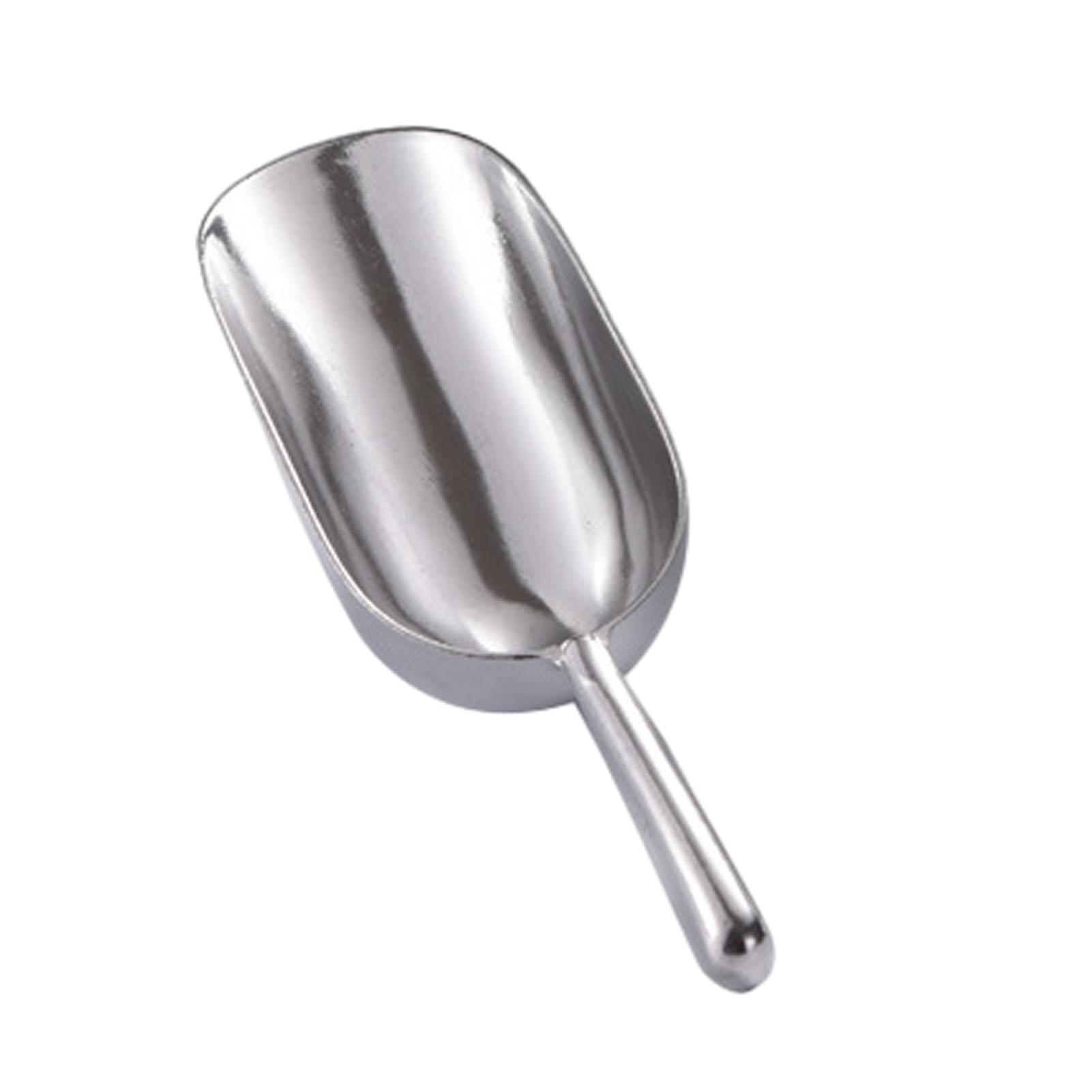

Stainless Steel Metal Food Scoops Multi-Purpose Ice Cubes Shovel Popcorn Sugars Grain Cereal Scoops For Kitchen Bar Party