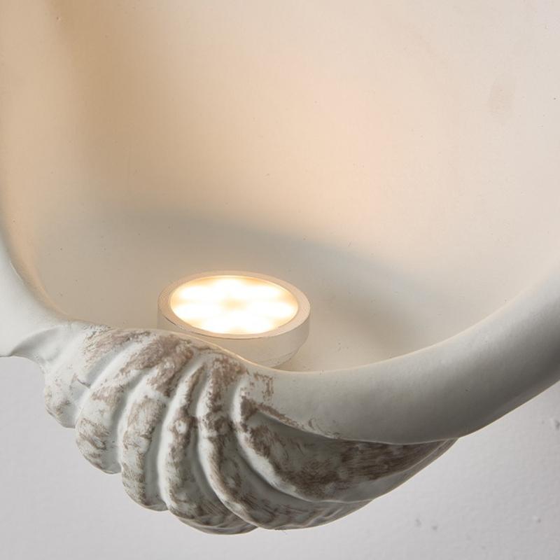 Retro Shell Wall Lamp Led Art Bedside Wall Lights Aesthetic Design Elegant Night Lamp Indoor Home Mood Lighting Decoration