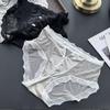 Women's Spring-summer Deep V Careful Machine Ice Screen Yarn Lace Edge Sexy Panties