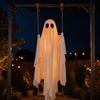 Große hängende Figuren schwingender Geist Halloween-Dekoration, LED-Licht leuchtende gruselige Außendekorationen mit Fernbedienung für Außenbereich Garten Hof