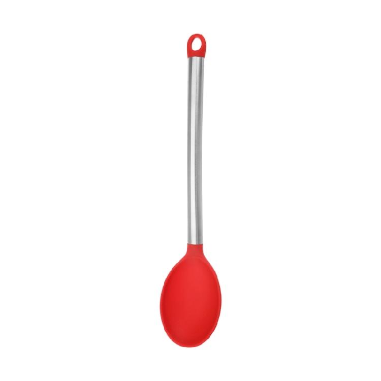 Practical Silicone Utensils Serving Spoon for Efficient Stirring and Scooping with Soft Grip and Spill Proof Assurances