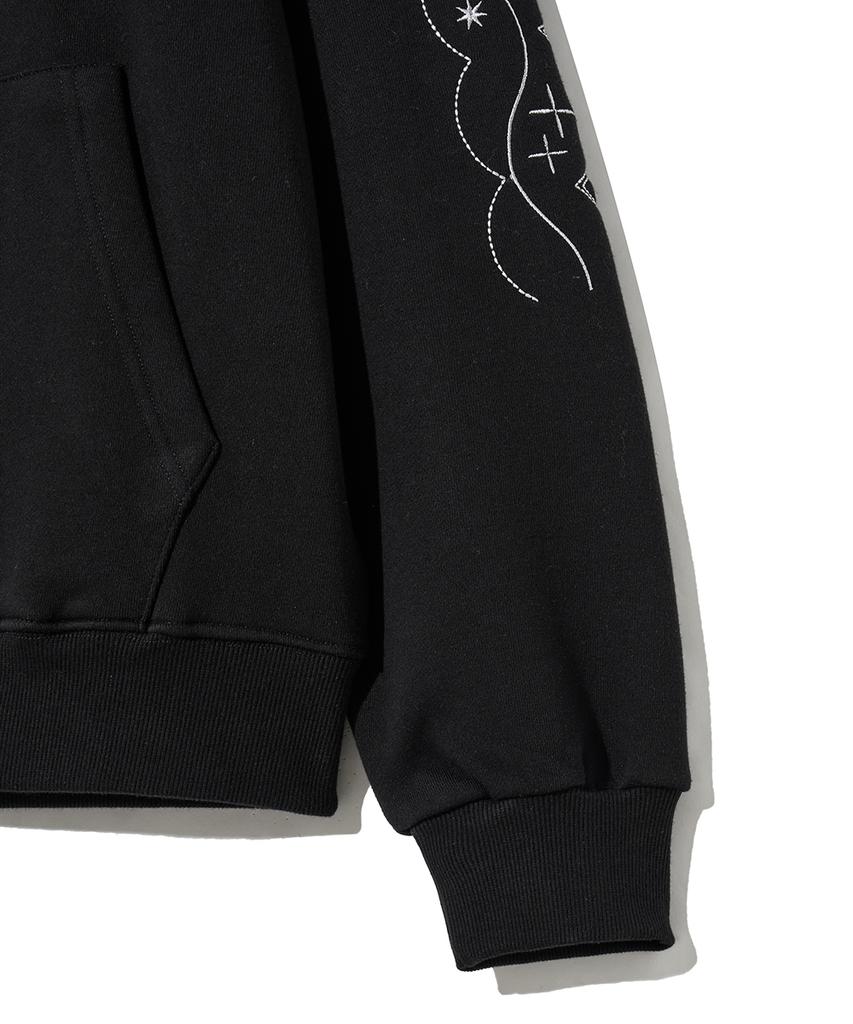 Starlight Embroidered Hoodie Black