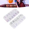 2 Box Salon 3D Skull Pattern Nail Art Slices Clay Halloween Nail Art Sequins Party Decoration for Women