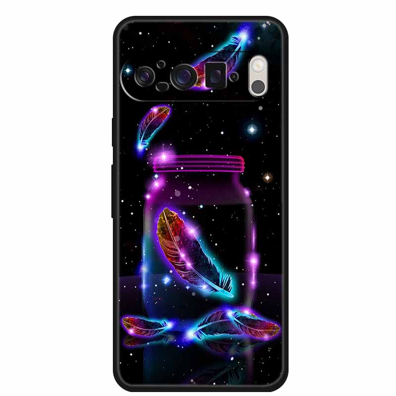 For Google Pixel 10 Pro XL 5G Case Lovely Cat TPU Black Soft Silicone Back Cover Flowers Shockproof Bumper Coque 6.8" Phone Case