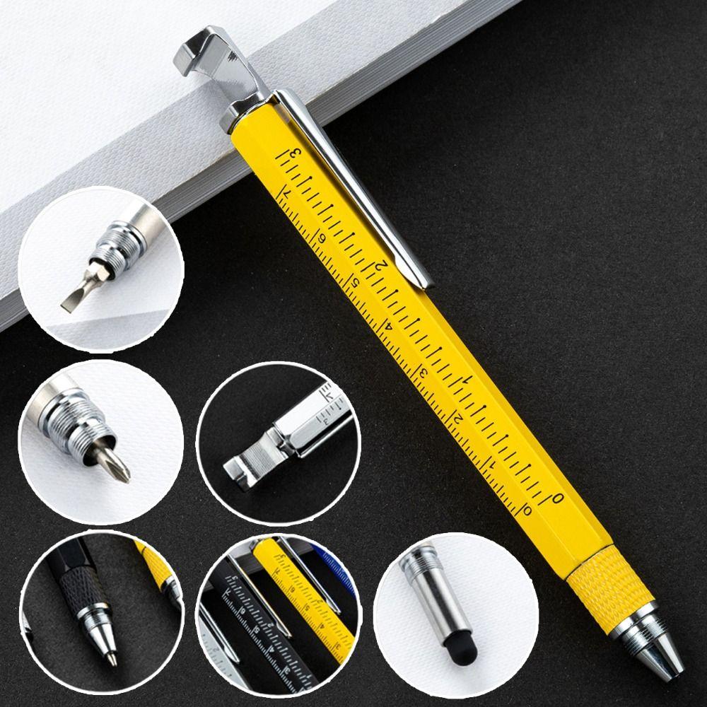 Detachable Multi-function Tool Pen Portable Measure Technical Ruler  Tighten The Screw
