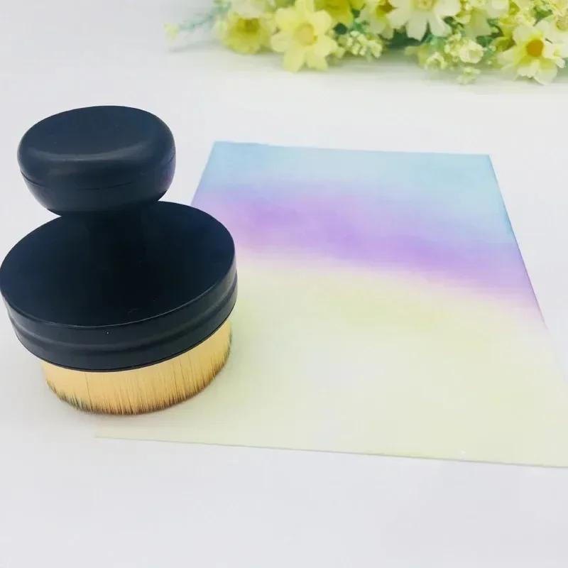 1 Stück Mischwerkzeuge Pinsel Zeichenmalerei Pinsel Make-up Pinsel Flaches Set Make-up Malpinsel für Scrapbooking Karte handgefertigt