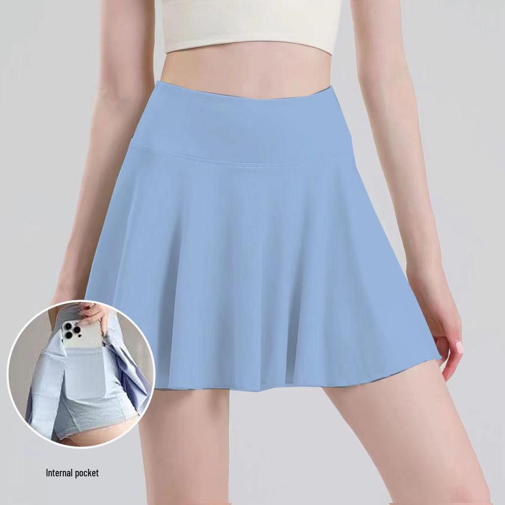 Women's Quick-Dry Pleated Sports Skirt – Tennis, Badminton, Yoga & Running (Anti-Exposure)