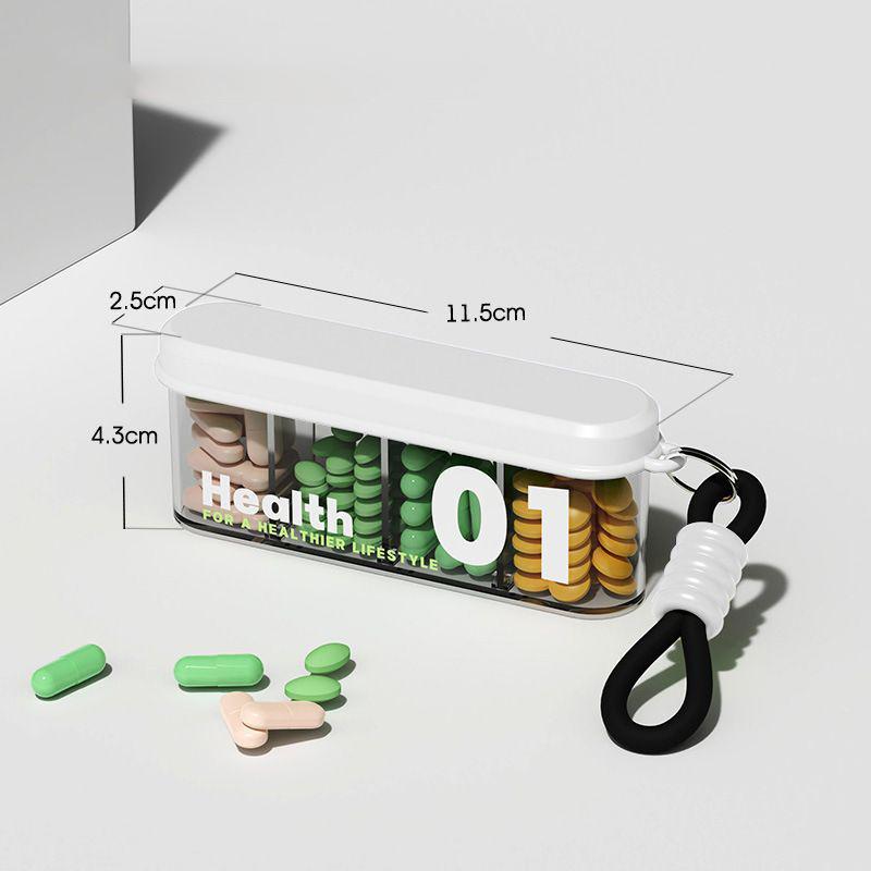 1PCS Small Pill Case, Portable Pill Organizer, Pill Container For Pocket 4 Compartments, Daily Compact Travel Medicine Holder