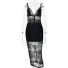 2026 European & American Spring/Summer Women's Sexy Deep V Lace Backless Spaghetti Strap Slim Fit Dress