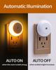 4-Pack EU Plug Light-Controlled Night Lights for Bedroom, Living Room, and Bathroom