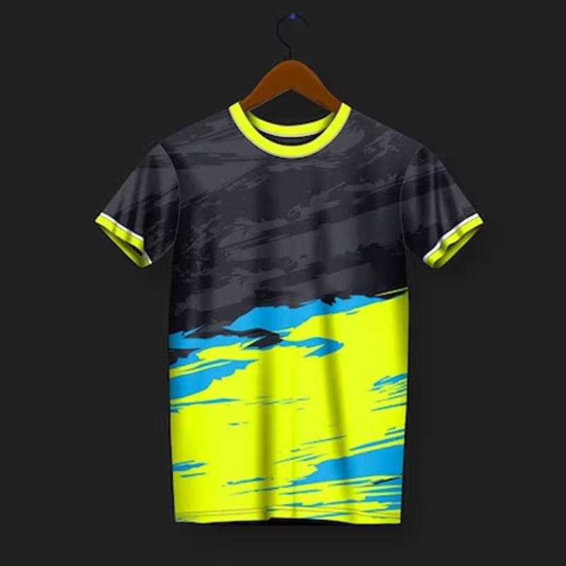 3D Printed Badminton Sports T-Shirt For Men Training Suit Pattern Tees Summer Oversized Round Neck Tops Short Sleeves T Shirts