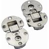 8 Pcs 90 Degree Adjustable Concealed Folding Hinges for Furniture - Semicircular Hinges - Wooden Table Hinges - Round Hinges