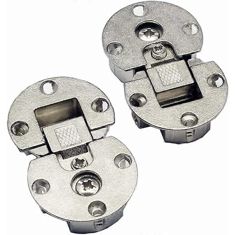 8 Pcs 90 Degree Adjustable Concealed Folding Hinges for Furniture - Semicircular Hinges - Wooden Table Hinges - Round Hinges