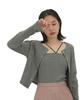 Bis [Near-infrared Protection/UV Protection/Washable] Daphnia Border Ensemble [SET] Women's BVK54010 Kurosub (02) F