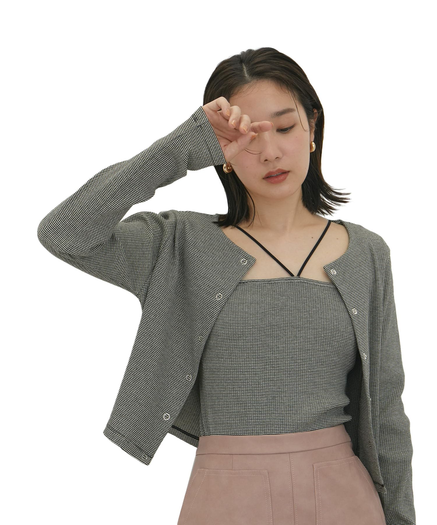 

Bis [Near-infrared Protection/UV Protection/Washable] Daphnia Border Ensemble [SET] Women s BVK54010 Kurosub (02) F