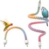 3Pcs Bird Rope Perches For Cages, For Swings, Ladders & Playtime