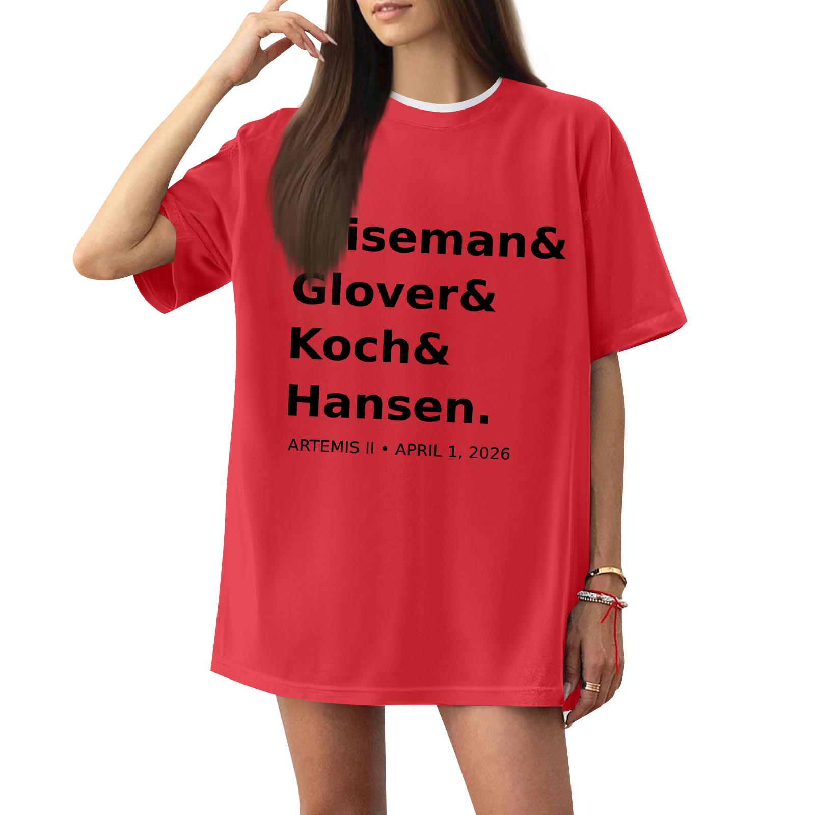 

Women s Casual Fashion Short Sleeve Printed T-Shirt Lightweight Comfortable Fit Crew Neck Soft Fabric Stylish Design Summer Top XL червоний