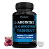 L-Arginin und Tribulus Terrestris Komplex N.O. Booster für Muskel Funktion und Ausdauer Unterstützung