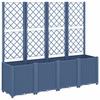 Vaso com Treliça Azul Cinza 160 x 40 x 140 cm PP
