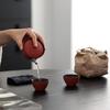 Convenient High-End Ceramic Quick Tea Set with One Pot and Two Cups, Lid Bowl, Convenient Outdoor Travel Kung Fu Tea Set