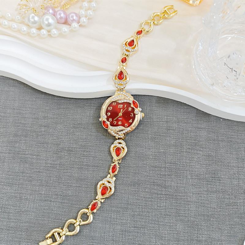 Orologio Bracciale da Donna con Strass Orologi Rotondi al Quarzo Orologio da Polso da Donna