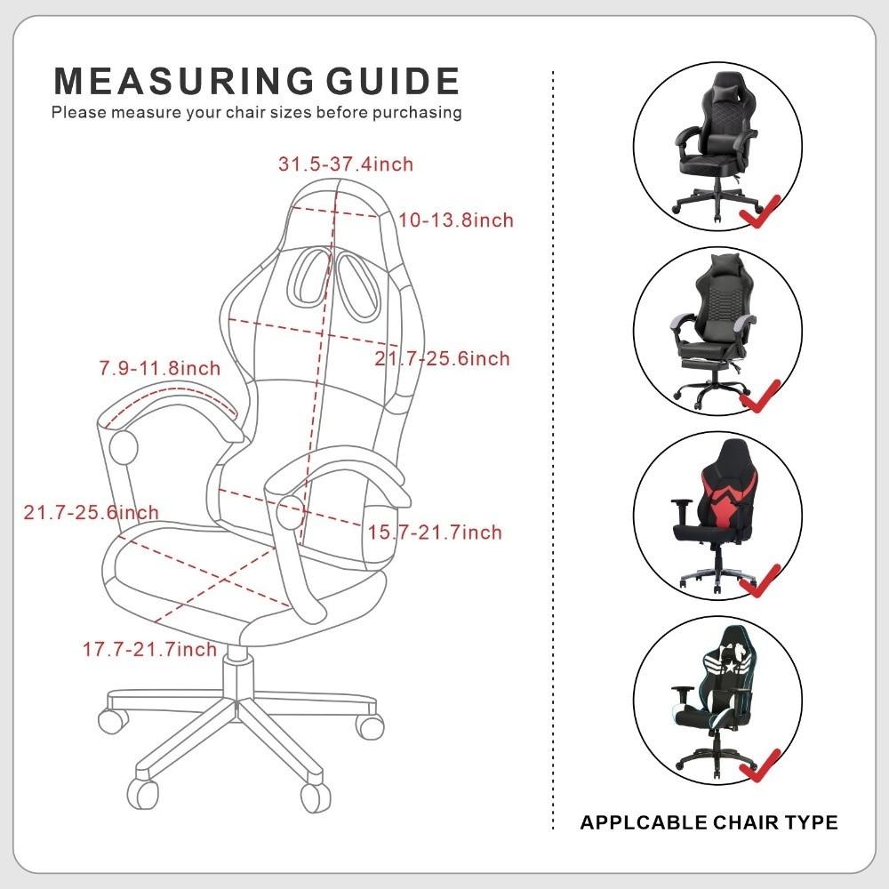 Breathable Gaming Chair Cover Leather With Armrests Covers Electronic Sports Chair Cover Anti-Slip Stretchable