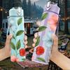 1PC Spring Wild Flower Pattern 750ml Color Plastic Sports Water Bottle Leakproof Flip Straw Lid Suitable for Sports Office Home Use