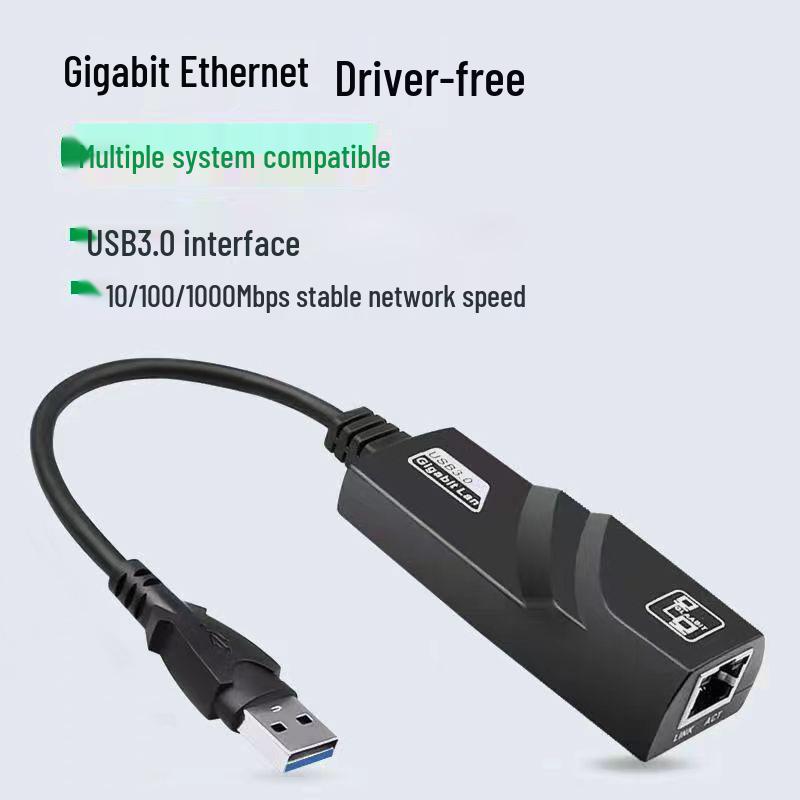 Dual-Head USB Type-C To RJ45 Gigabit Network Card, 100M/1000, Driver-Free