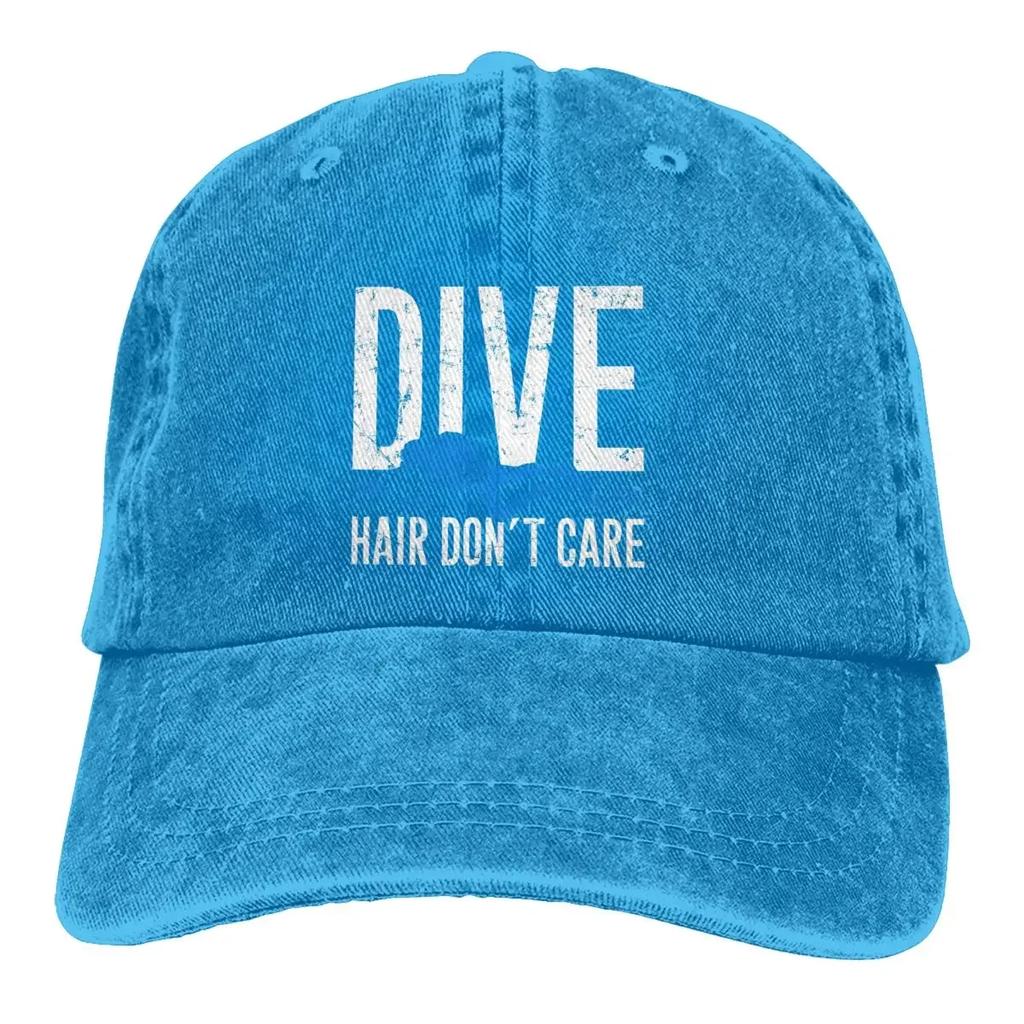Hair Don't Care Baseball Cap Men Cowboy Hats Women Visor Protection Snapback Dive Scuba Diving Caps