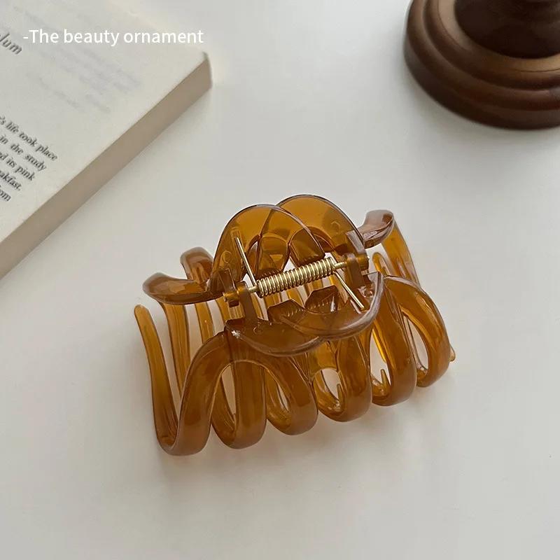 New Design Top Grade Pumpkin Hair Claw Clip For Women Sweet Shark clamp Back Long Hair Hold Headband Hairpin Hair Accessories