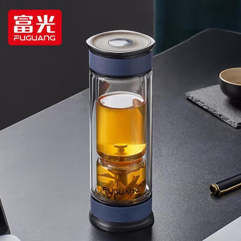 Fuguan 360ml Double-Layer Glass Tea Infuser Bottle