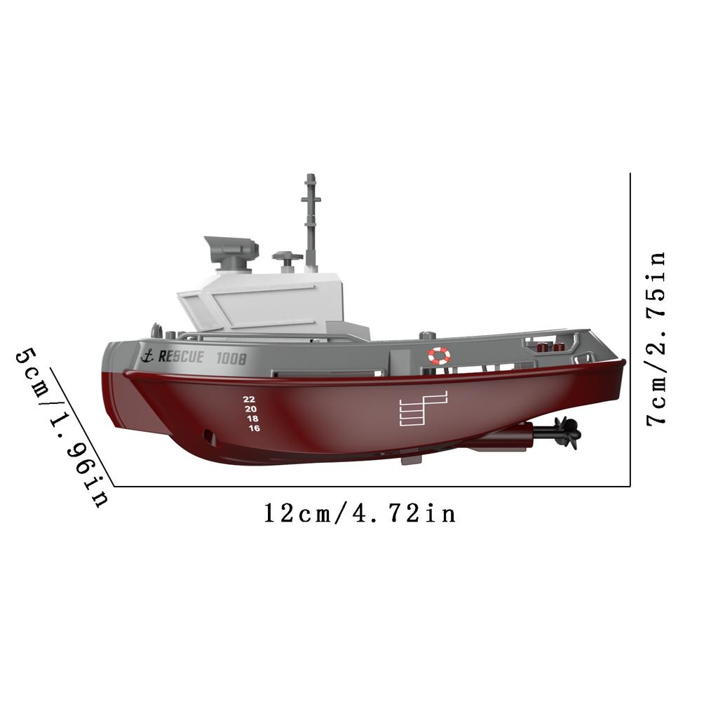 Remote Control Tug 2.4G Remote Control Ship Summer Charging Water Toy Simulation Remote Control Boat Model Rc