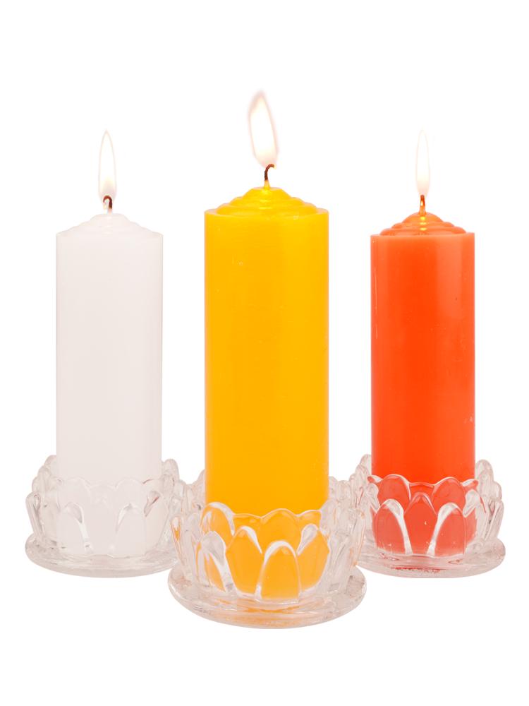 Smokeless Odorless Long-Lasting Emergency Candles: White, Yellow, Red, Thick Cylindrical for Holidays