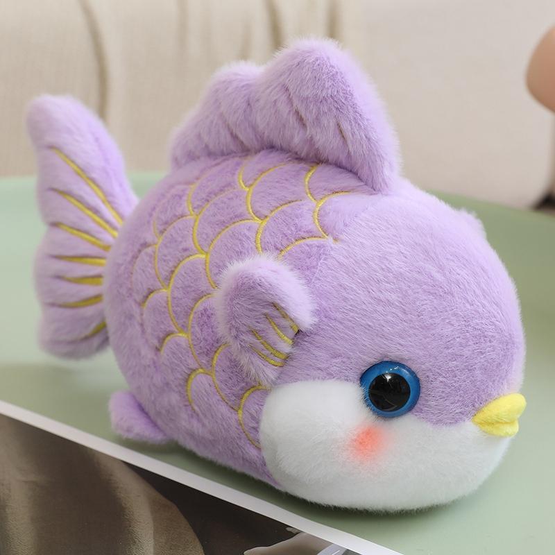 15-42Cm Cartoon Goldfish Plush Doll Pillow Red Blue Purple Yellow Fish Animal Stuffed Toy Home Decor Bag Pendant Gift For Girls