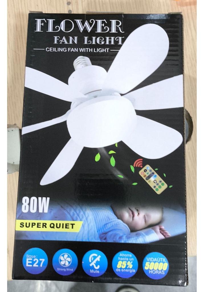 E27 Silent Smart Ceiling Fan Light for Home or Restaurant