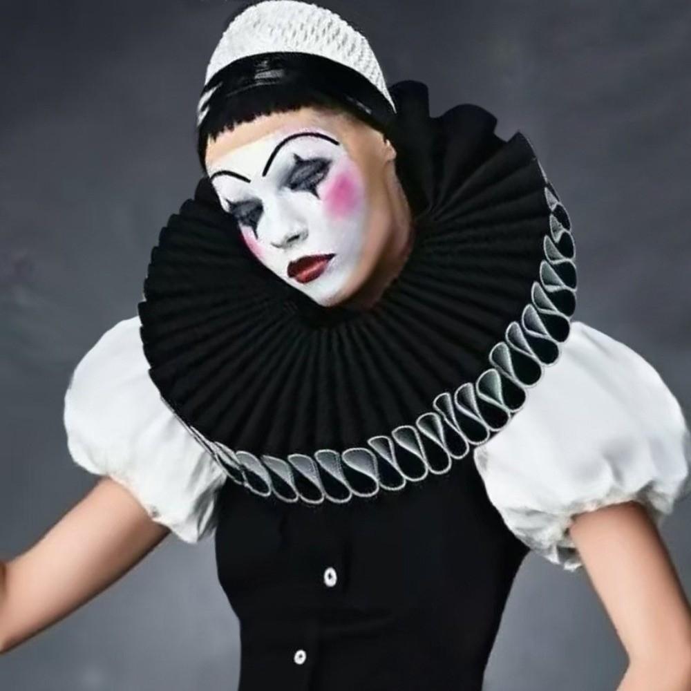 Victorian Costume Circus Clowns Ruff Collar Vintage Renaissance False Collar Collar Accessory