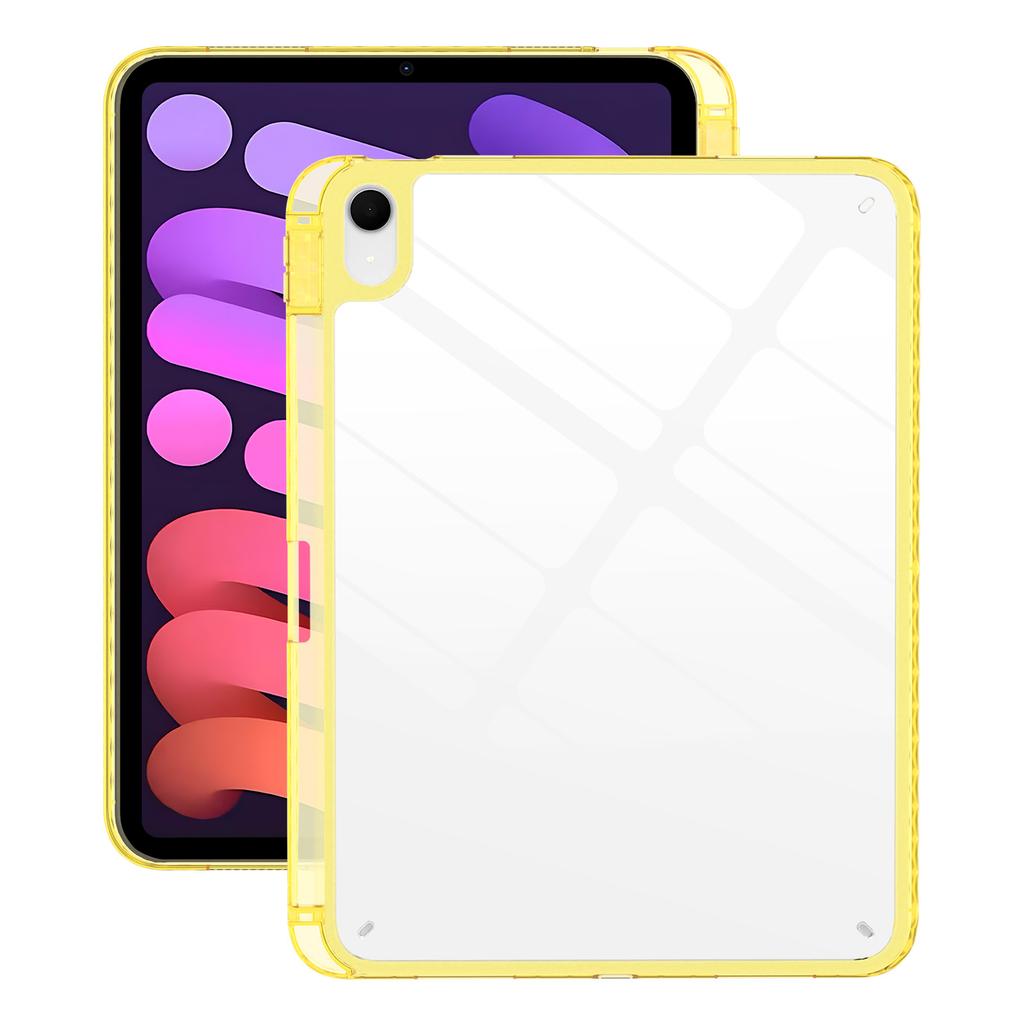 For iPad (2025) / 10.9 (2022) Case TPU + Acrylic Clear Back Ultra Thin Tablet Cover with Pen Slot