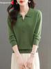 Suéter de Cuello Polo para Mujer Hengyuanxiang - Jersey de Punto Holgado a la Moda