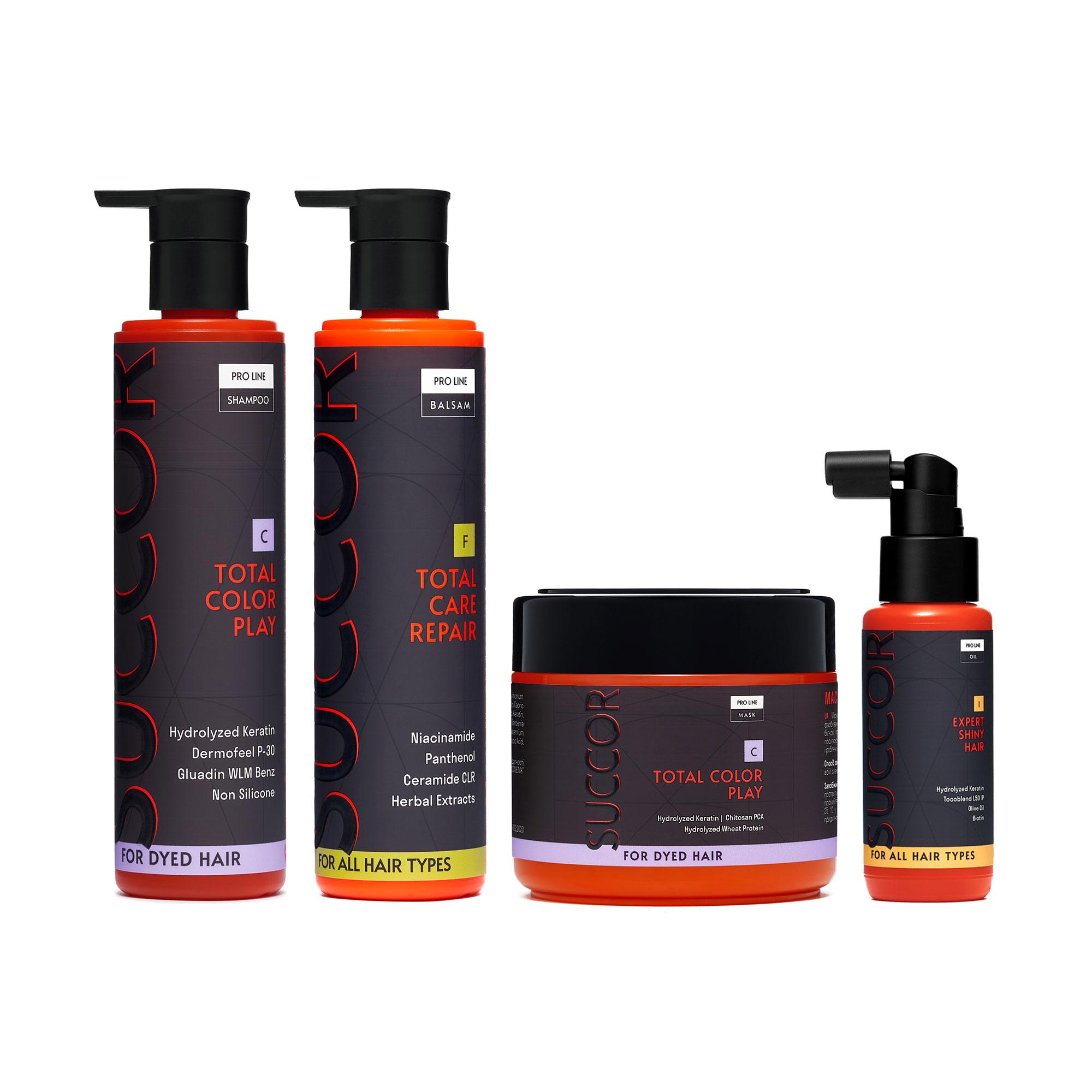

Set Complete Care for preserving the color of colored hair Set Total Color Succor