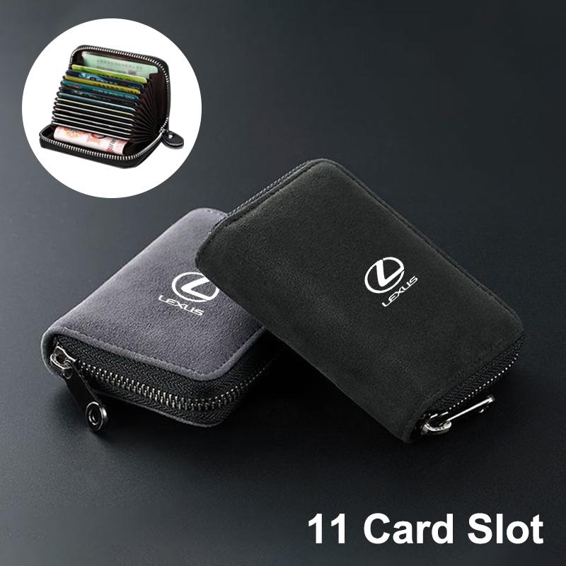 Suede Leather Car Driver Licence Card Holder Bags Coin Purse Wallet For Lexus CT200h ES250 ES300h NX300h RX350 IS250 IS200 GS300